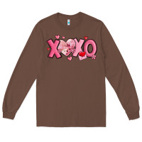 Chestnut xoxo disco heart valentine's day Long Sleeve Tee - MaliasSmallBusiness