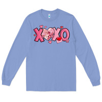 Colony Blue xoxo disco heart valentine's day Long Sleeve Tee - MaliasSmallBusiness