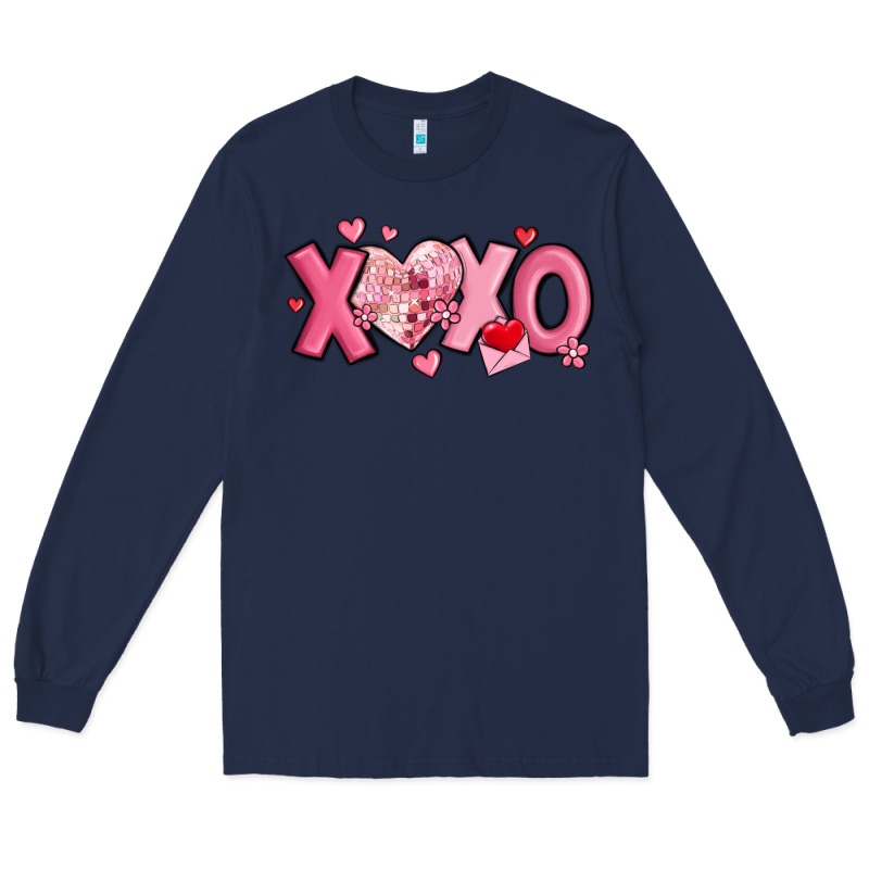 Xoxo Disco Heart Valentine's Day Long Sleeve Tee by MaliasSmallBusiness | Teevron