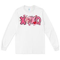 White xoxo disco heart valentine's day Long Sleeve Tee - MaliasSmallBusiness