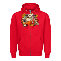 Red Fall Barn Owl Zipper Hoodie - LillyAllenDesigns