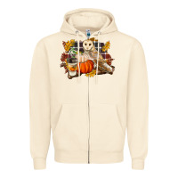 Sandshell Fall Barn Owl Zipper Hoodie - LillyAllenDesigns