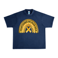 Navy Childhood cancer awareness rainbow Urban Heavy Tee - Jasminsmagicworld