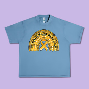 Childhood Cancer Awareness Rainbow Urban Heavy Tee Designed By Jasminsmagicworld