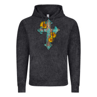 Vintage Black turquoise sunflower cross Vintage Hoodie - AdoDesignShop