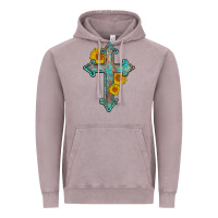 Vintage Zinc turquoise sunflower cross Vintage Hoodie - AdoDesignShop