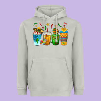 Cinco De Mayo Coffee Cups Heavyweight Hoodie Designed By Texasbilliewilder