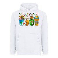 White Cinco de Mayo Coffee Cups Heavyweight Hoodie - texasbilliewilder