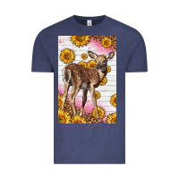 Vintage Denim Western Cute Baby Deer Fawn Vintage Tee - LillyAllenDesigns