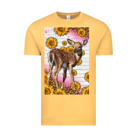 Vintage Mustard Western Cute Baby Deer Fawn Vintage Tee - LillyAllenDesigns