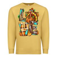 Antique Gold Love Turkey Thanksgiving Premium Sweatshirt - texasbilliewilder