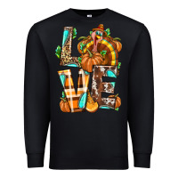 Black Love Turkey Thanksgiving Premium Sweatshirt - texasbilliewilder