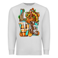 Dove Grey Love Turkey Thanksgiving Premium Sweatshirt - texasbilliewilder