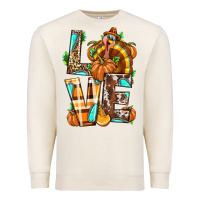 Sandshell Love Turkey Thanksgiving Premium Sweatshirt - texasbilliewilder