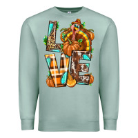 Seafoam Love Turkey Thanksgiving Premium Sweatshirt - texasbilliewilder