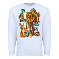 White Love Turkey Thanksgiving Premium Sweatshirt - texasbilliewilder