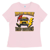 Bubblegum Pink they see me rollin they waiting Ladies Tee - texasbilliewilder