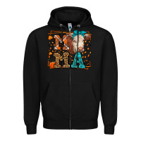 Black Western Fall Cow Mama Zipper Hoodie - LillyAllenDesigns