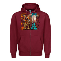 Burgundy Western Fall Cow Mama Zipper Hoodie - LillyAllenDesigns