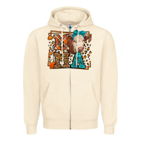 Sandshell Western Fall Cow Mama Zipper Hoodie - LillyAllenDesigns