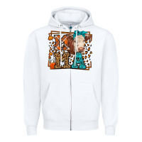 White Western Fall Cow Mama Zipper Hoodie - LillyAllenDesigns