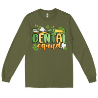 Army Green dental squad Long Sleeve Tee - MaliasSmallBusiness