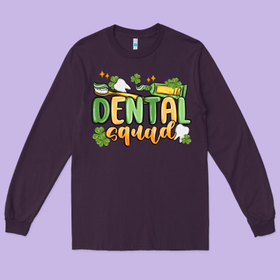 Dental Squad Long Sleeve Tee Designed By Maliassmallbusiness