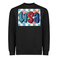Black usa retro Heavyweight Sweatshirt - MaliasSmallBusiness