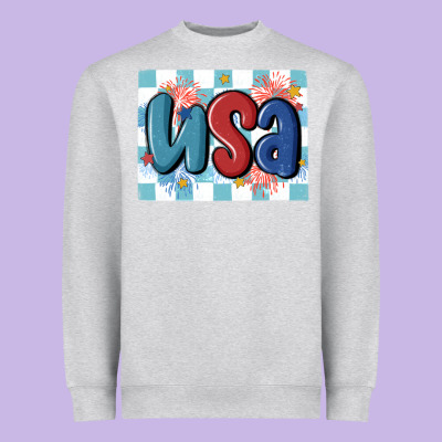 Usa Retro Heavyweight Sweatshirt Designed By Maliassmallbusiness