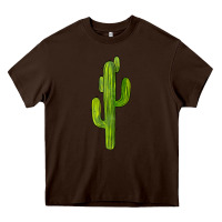 Chocolate Brown cactus Heavy Core Tee - BarkalooDesign