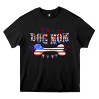 Black 4th of July Dog Mom Heavy Core Tee - CowGirlArtShop