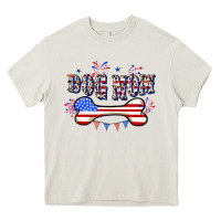 Cream 4th of July Dog Mom Heavy Core Tee - CowGirlArtShop