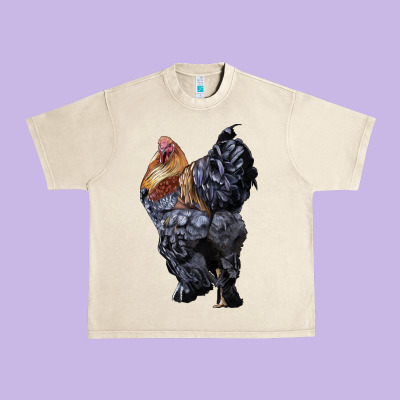Brahma Rooster Urban Heavy Tee Designed By Lillyallendesigns