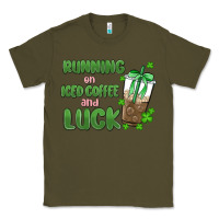 Army Green iced coffee and luck Classic Tee - MaliasSmallBusiness