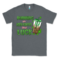 Charcoal Heather iced coffee and luck Classic Tee - MaliasSmallBusiness