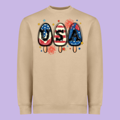 Usa Popsicles Heavyweight Sweatshirt Designed By Maliassmallbusiness