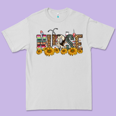 Nurse Sunflower Premium Tee Designed By Fadigitalartstudio
