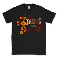 Black Jesus is My Valentine Cross Classic Tee - CowhideDigitalArt