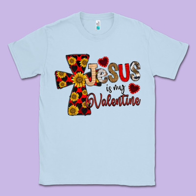 Jesus Is My Valentine Cross Classic Tee Designed By Cowhidedigitalart