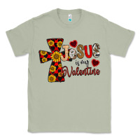 Matcha Jesus is My Valentine Cross Classic Tee - CowhideDigitalArt