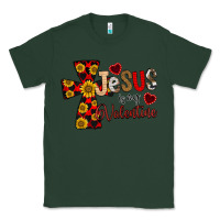 Sports Green Jesus is My Valentine Cross Classic Tee - CowhideDigitalArt
