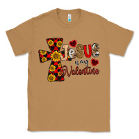 Toasted Coconut Jesus is My Valentine Cross Classic Tee - CowhideDigitalArt