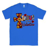 True Royal Jesus is My Valentine Cross Classic Tee - CowhideDigitalArt