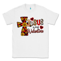 White Jesus is My Valentine Cross Classic Tee - CowhideDigitalArt