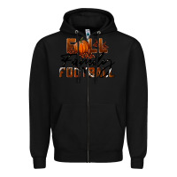Black Fall Family Football Zipper Hoodie - LillyAllenDesigns