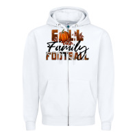 White Fall Family Football Zipper Hoodie - LillyAllenDesigns