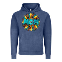 Vintage Denim sunflower mom leopard Vintage Hoodie - Artiststas