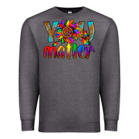 Charcoal Heather LGBTQ+ you matter with leopard Premium Sweatshirt - NancyCooperArtShop