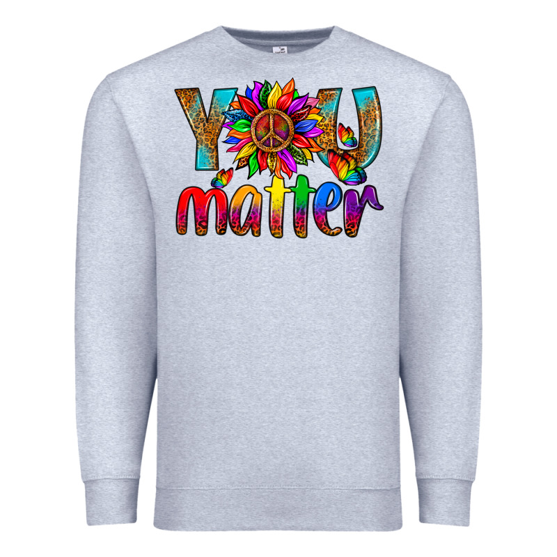 Lgbtq+ You Matter With Leopard Premium Sweatshirt by NancyCooperArtShop | Teevron