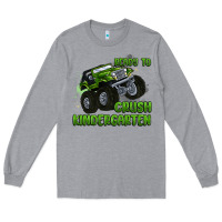 Heather Grey ready to crush kindergarten Long Sleeve Tee - MaliasSmallBusiness